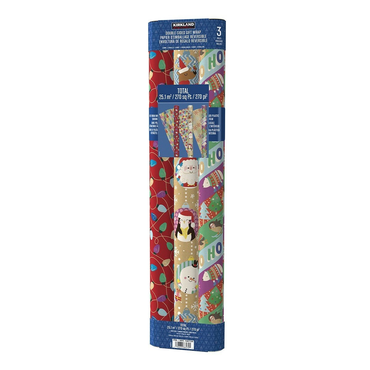 科克蘭 雙面包裝紙 藍色