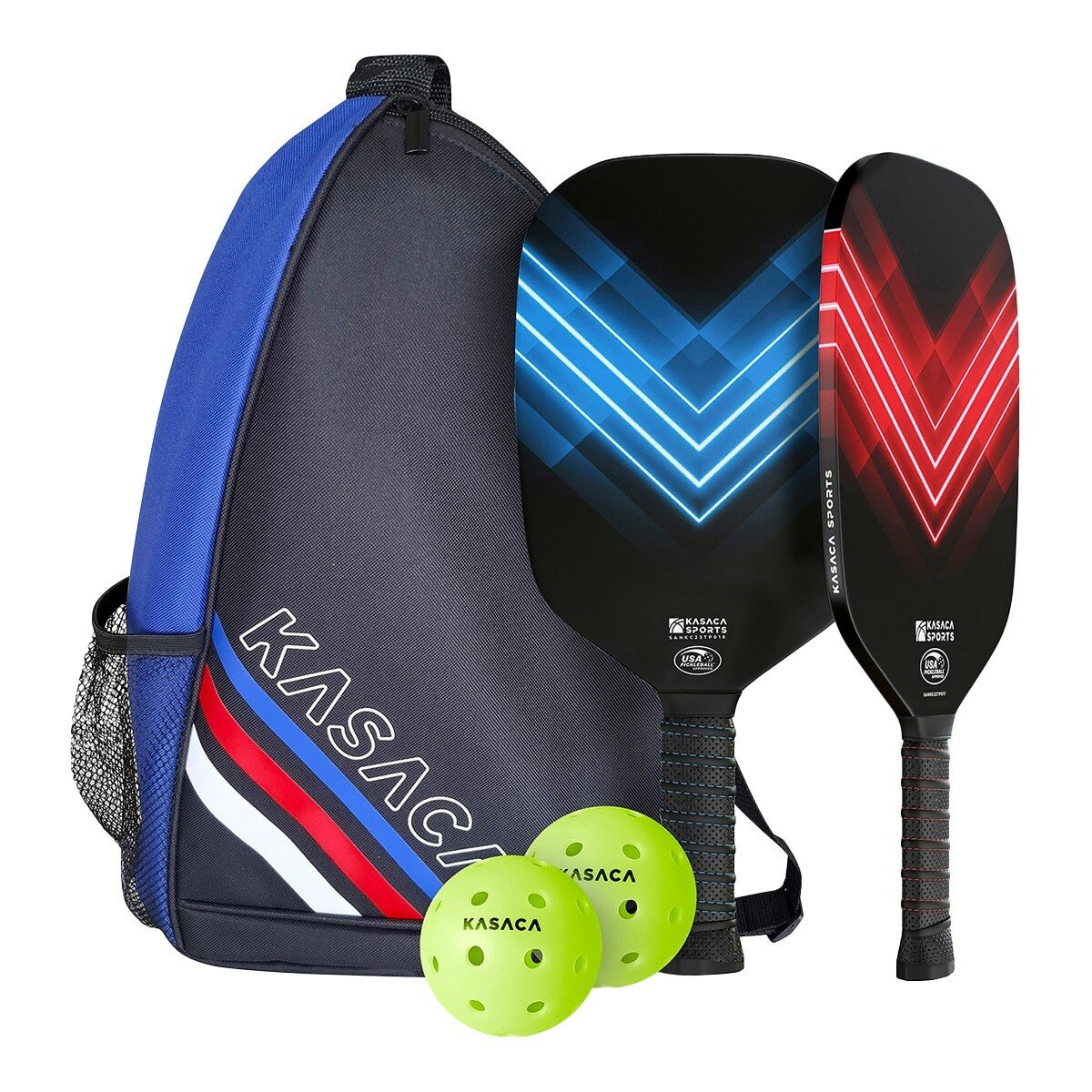 KASACA 無邊框碳纖維匹克球拍套組 KASACA 無邊框碳纖維匹克球拍套組