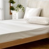 La Belle 雙人加大 200織純棉素色床包枕套 3件組 180公分 X 186公分 白