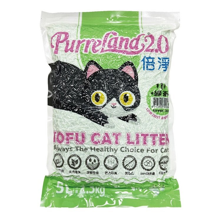 倍淨 2.0 豆腐貓砂 綠茶 5公升 X 6入 倍淨 2.0 豆腐貓砂 綠茶 5公升 X 6入