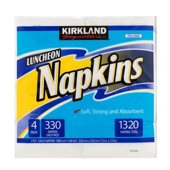 Kirkland Signature 科克蘭 餐巾紙 330張 X 4小包 Kirkland Signature 科克蘭 餐巾紙 330張 X 4小包
