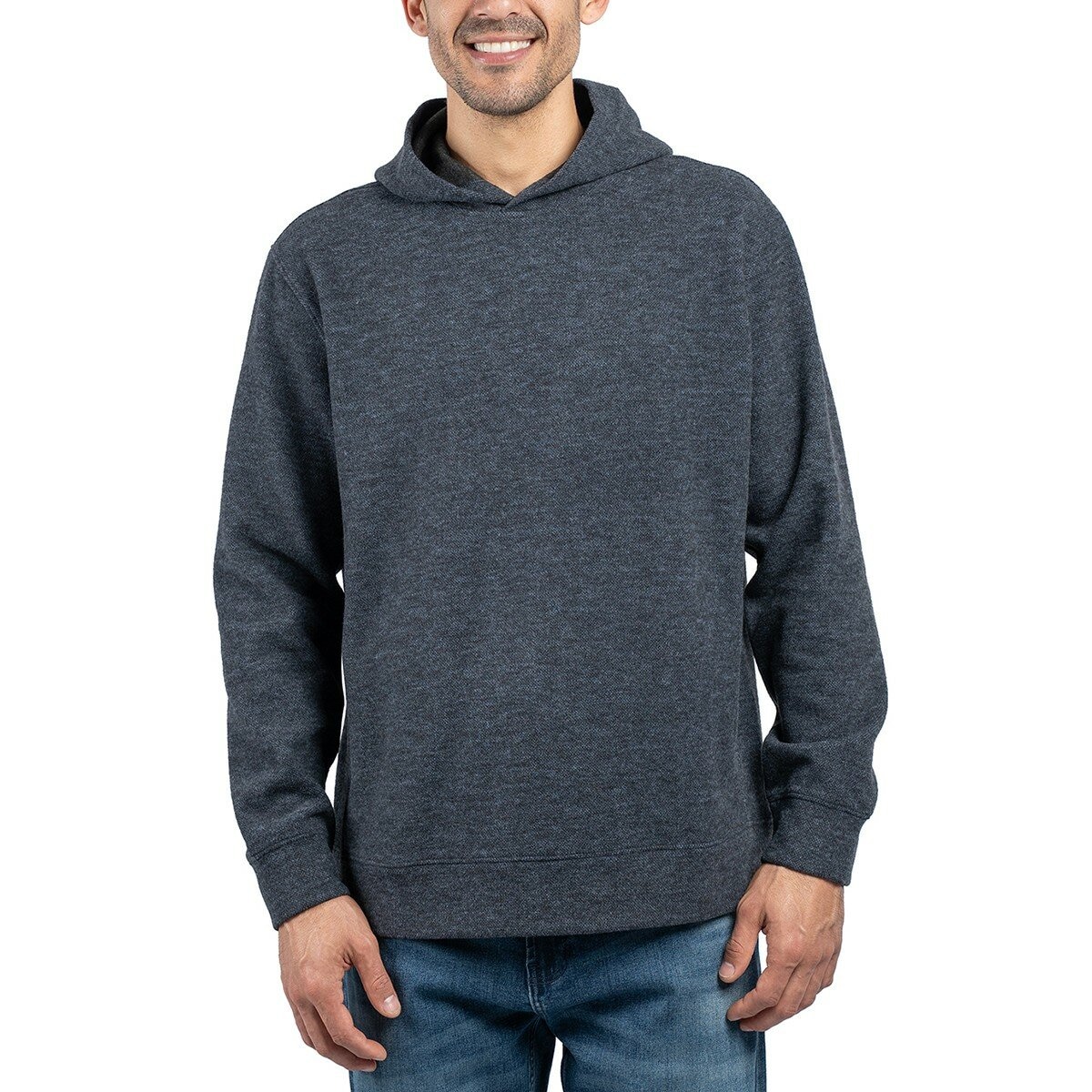 Jachs 男羊毛混紡連帽上衣 深藍