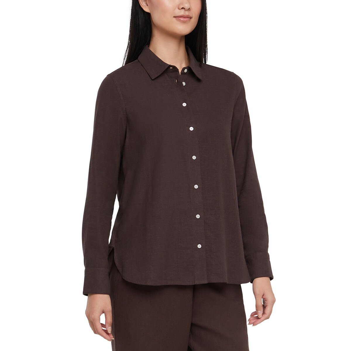 Banana Republic 女長袖襯衫 深棕