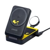 ANKER B2557 皮卡丘 三合一 MagGo Qi2 15W 磁吸無線充電座 黑