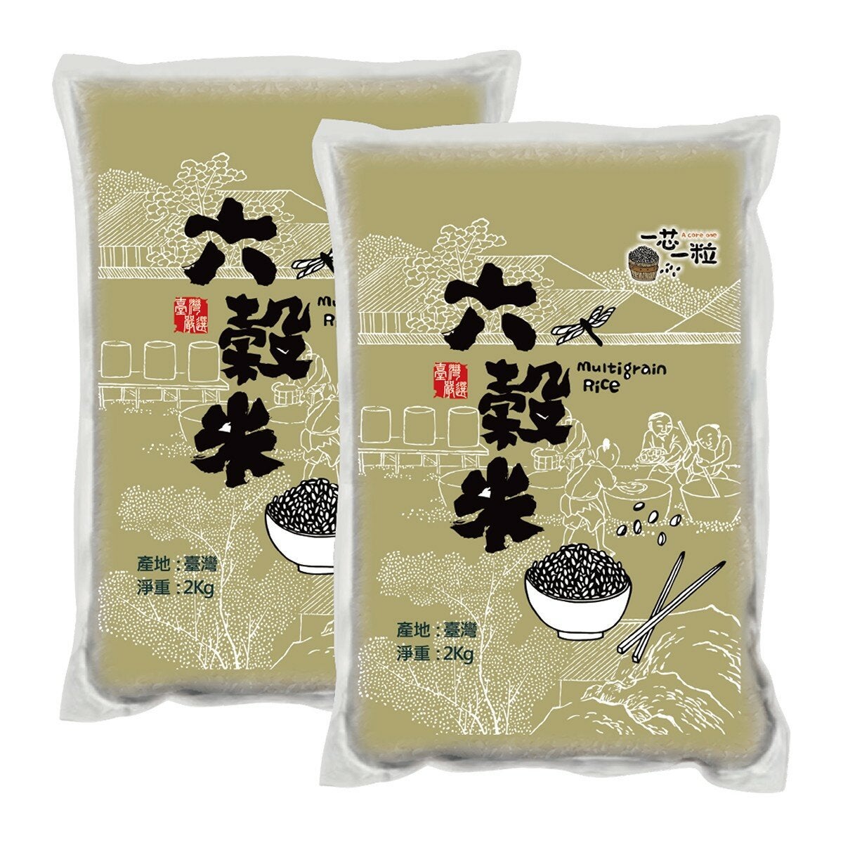 一芯一粒 六穀米 2公斤 X 2入