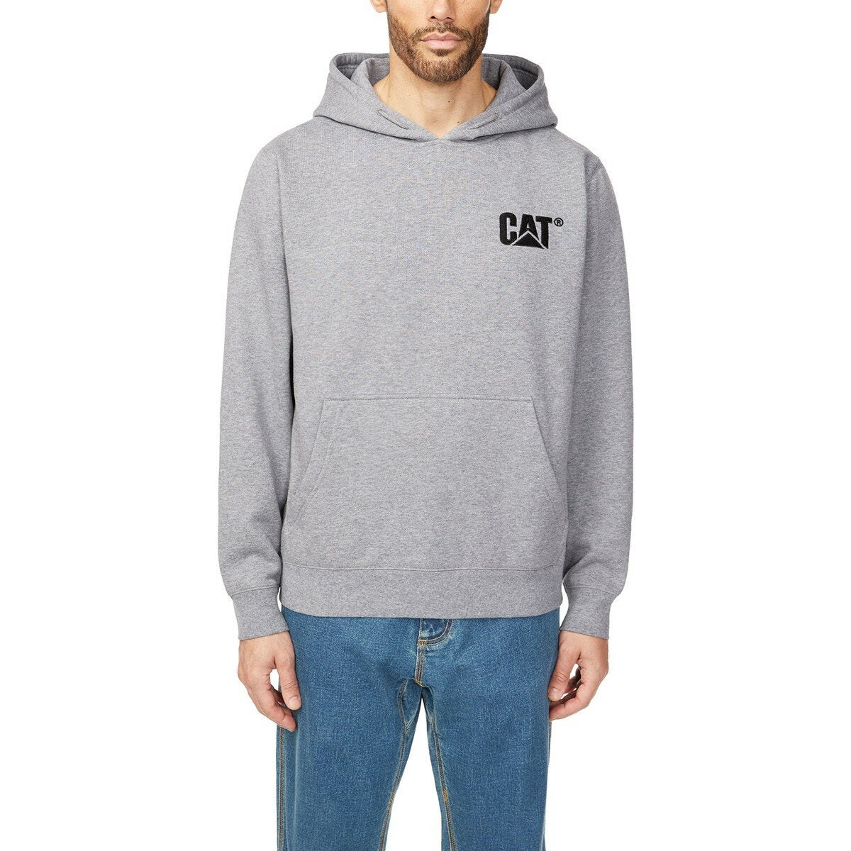Caterpillar 男刷毛連帽上衣 灰