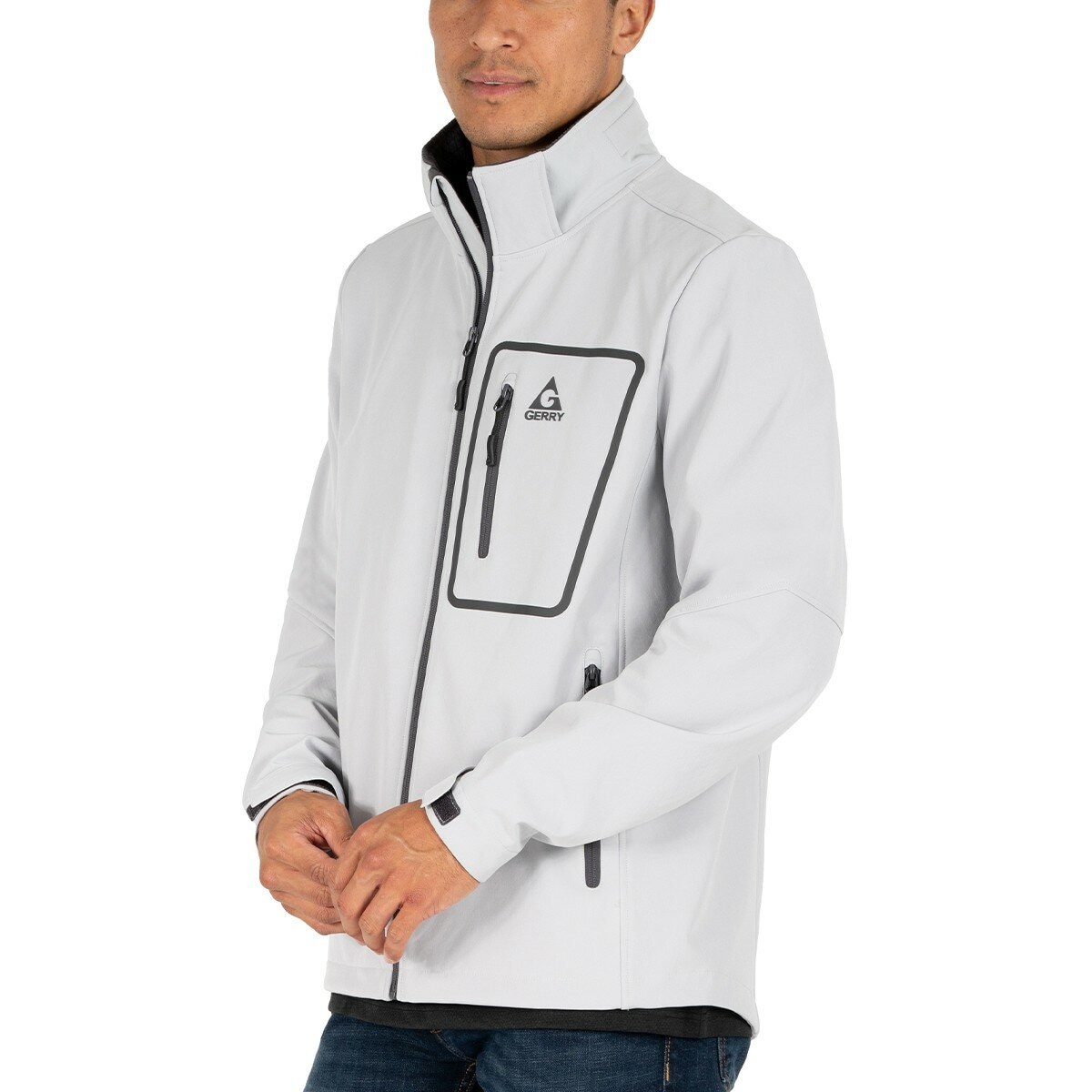 Gerry 男防風軟殼外套 灰