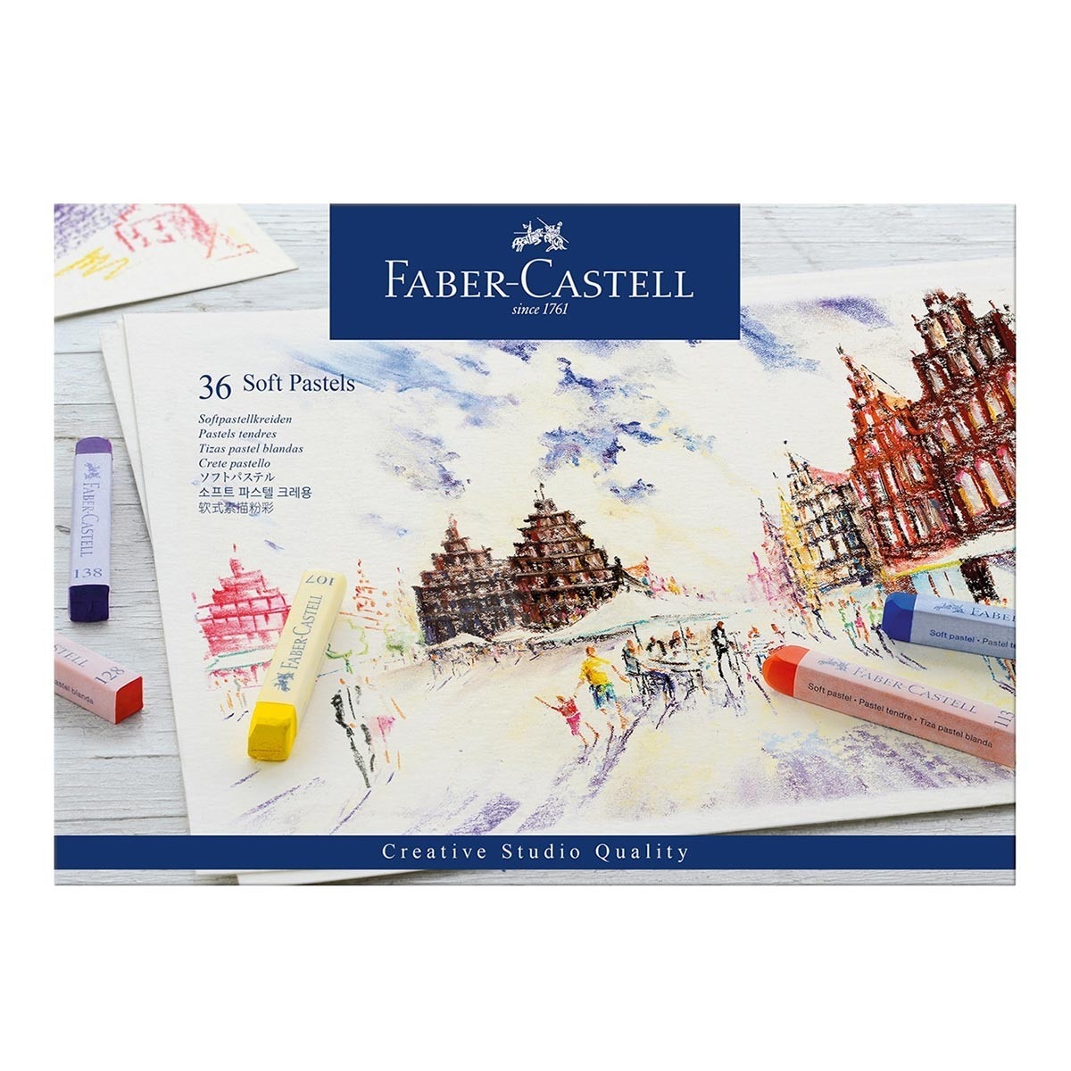 Faber-Castell 輝柏創意工坊軟性長形粉彩條 36色