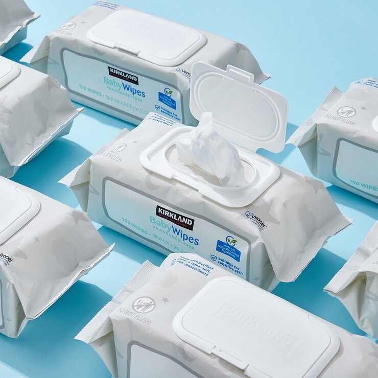 科克蘭 柔軟無香精嬰兒濕巾 100 張 X 9包