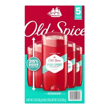 Old Spice 運動款長效體香膏 85克 X 5入組