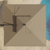 ATLeisure 10 呎戶外方形遮陽傘 附傘座 棕色