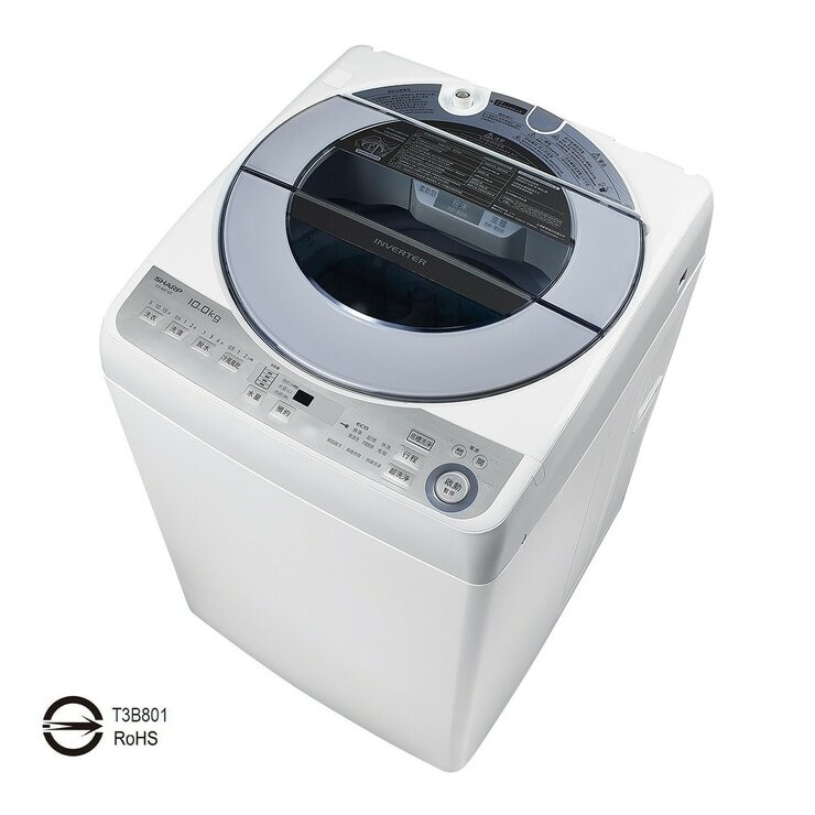 夏普 10公斤無孔槽變頻洗衣機 ES-ASF10T