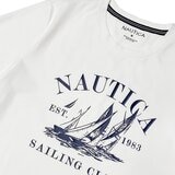 Nautica 男短袖印花上衣 白色