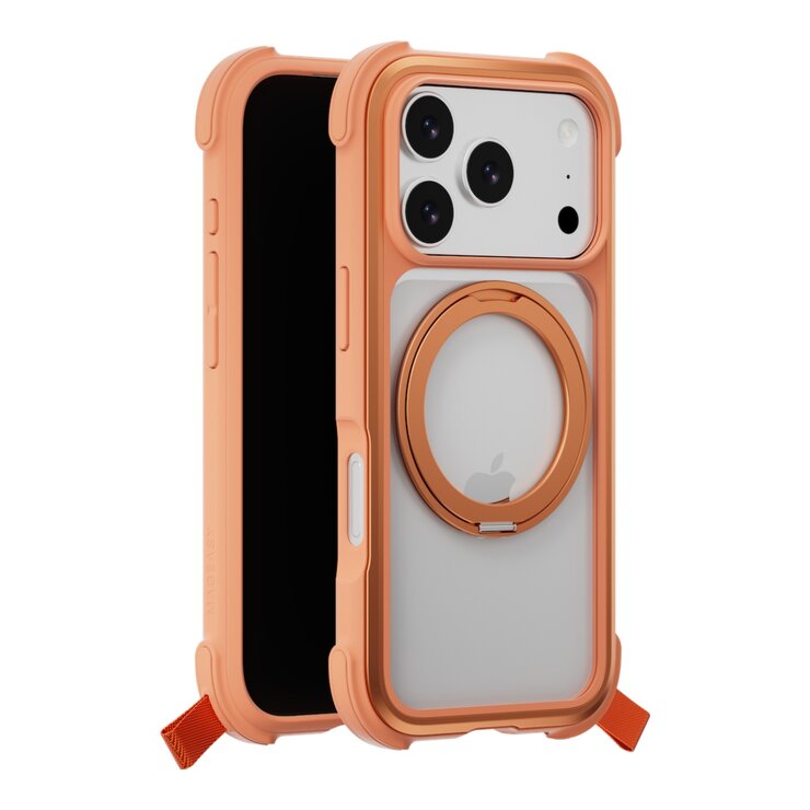 MAGEASY Odyssey Stand M 超軍規防摔磁吸支架手機殼 iPhone 17 Pro + 鏡頭保護貼Lenz + Vetro 9H 鋼化玻璃保護膜