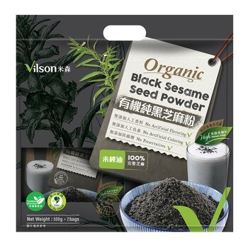 米森 有機純黑芝麻粉 500公克 X 2包