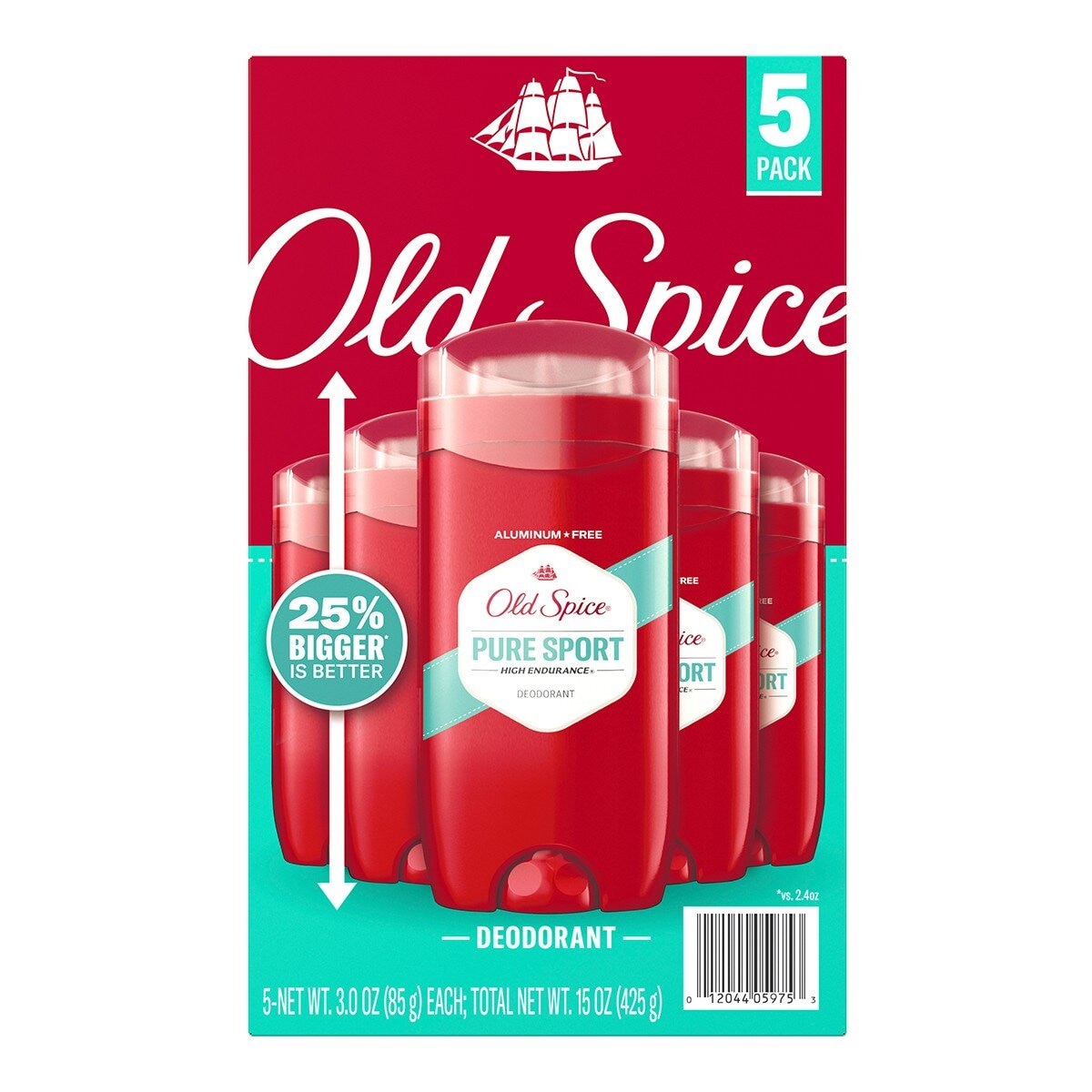 Old Spice 運動款長效體香膏 85克 X 5入組