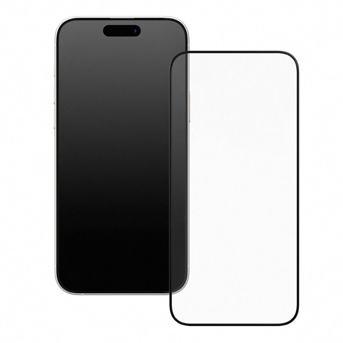 犀牛盾 iPhone 15 Plus MOD NX 防摔手機殼 + 9H 3D 滿版螢幕玻璃保護貼 白