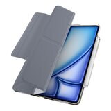 MAGEASY Facet 全方位支架透明背蓋保護套 (筆槽款) 適用於 2025 / M3 - 2024/ M2 iPad Air 13吋 & 2022 - 2020 iPad Pro 12.9吋 阿拉斯加藍