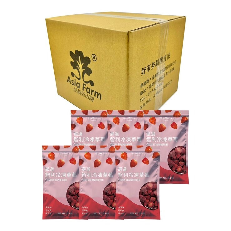 亞細亞田園 冷凍智利草莓 1.5公斤 X 6包