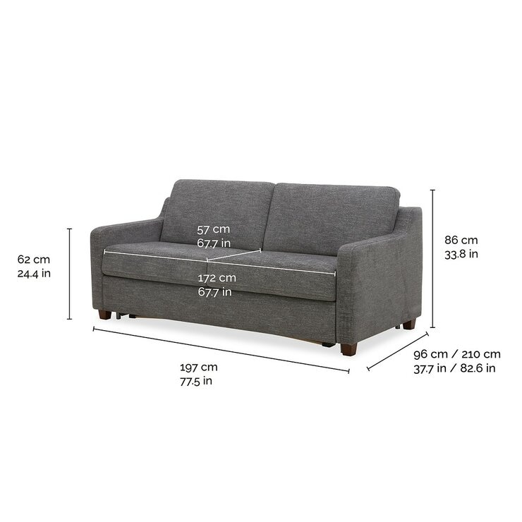 Aiden & Ivy 布面雙人沙發床