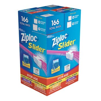 Ziploc 拉鍊式保鮮夾鏈袋 166入 Ziploc 拉鍊式保鮮夾鏈袋 166入