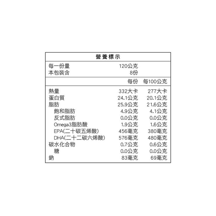 美威 冷凍精選鮭魚菲力8入組 120公克 X 8入