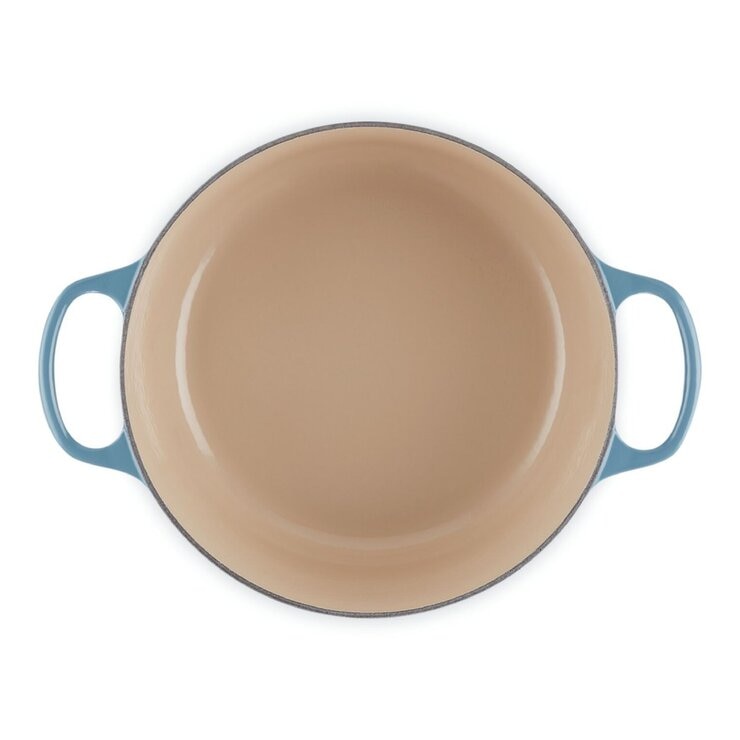 Le Creuset 雙耳圓形鑄鐵鍋 含鋼頭鍋蓋 26公分 水手藍