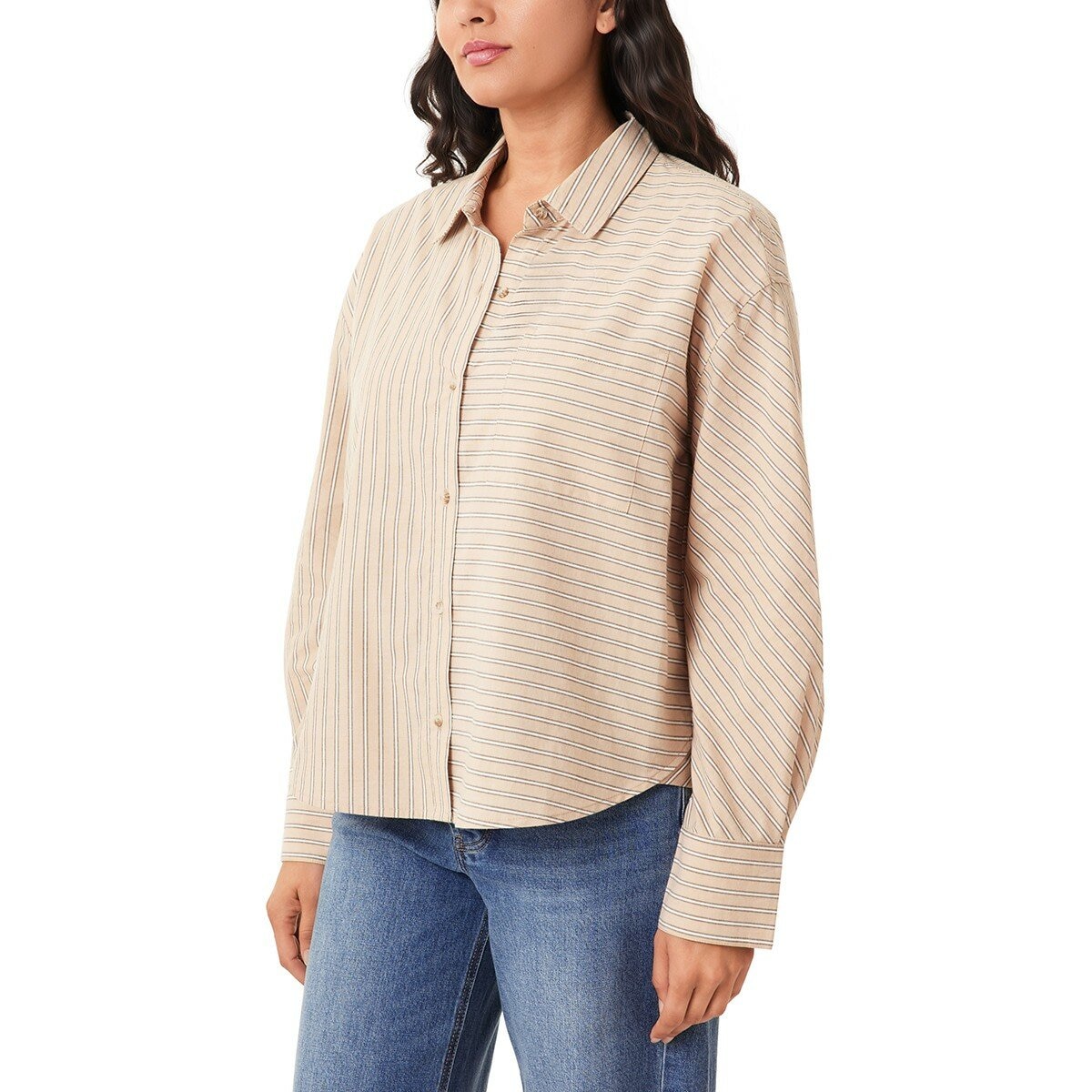 Scotch & Soda 女長袖襯衫 棕 XL