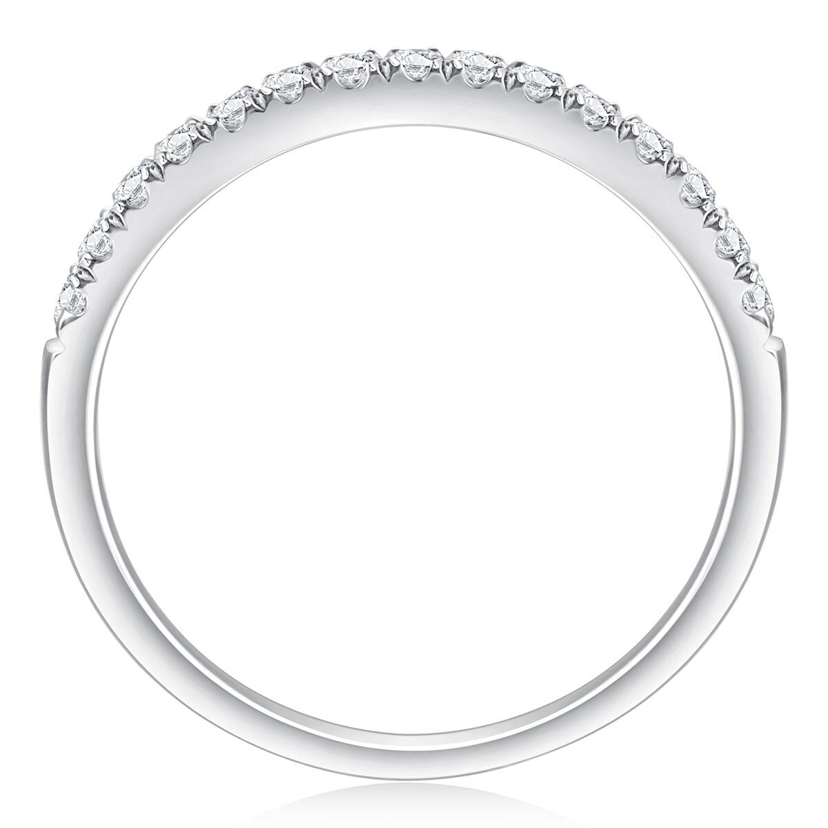 0.25克拉 18K白K金 鑽石戒指 VS2/I