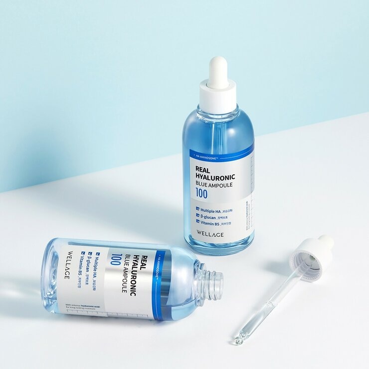 Wellage 玻尿酸藍瓶保濕精華液組