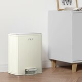 EKO 踏板式不鏽鋼垃圾桶 11公升 2入組 米白