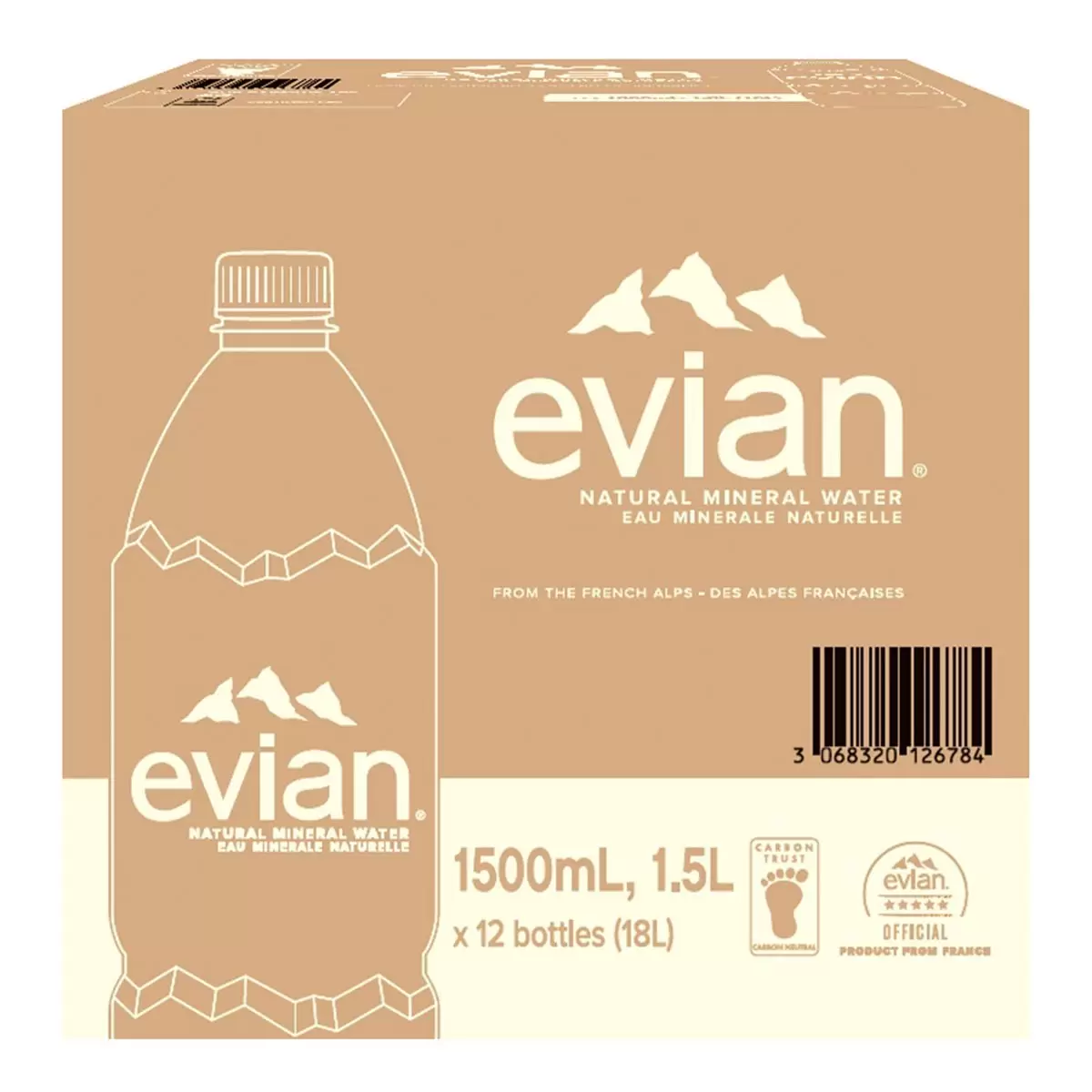 Evian 天然礦泉水 1500毫升 X 12入