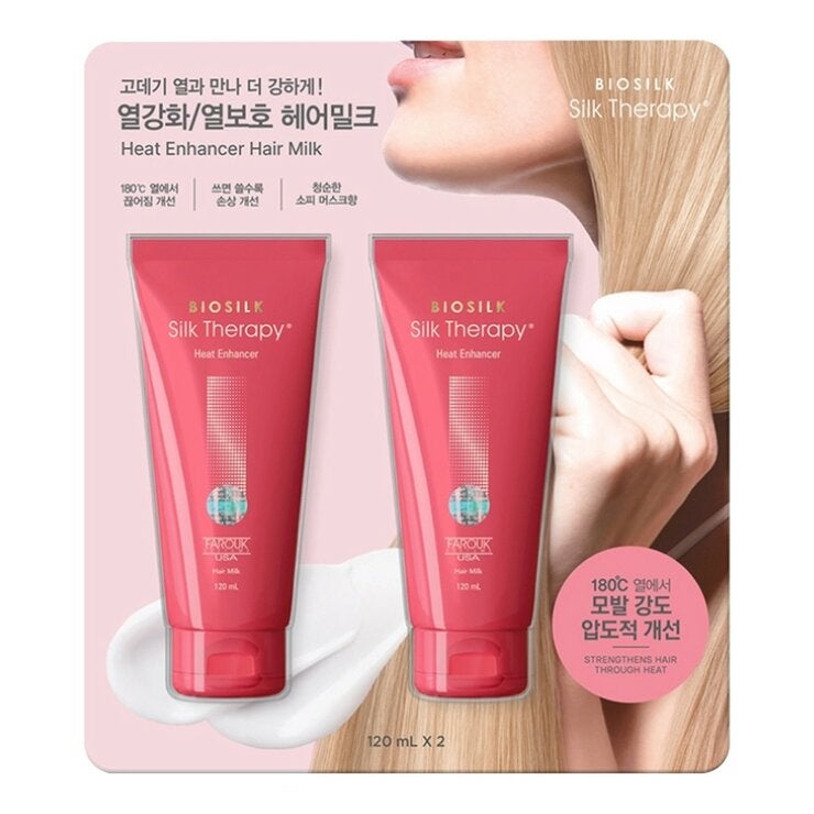 Biosilk Silk Therapy 熱能防護柔順免沖洗修護乳 120毫升 X 2入 Biosilk Silk Therapy 熱能防護柔順免沖洗修護乳 120毫升 X 2入