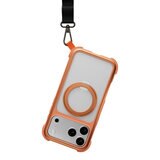 MAGEASY Odyssey Stand M 超軍規防摔磁吸支架手機殼 iPhone 17 Pro Max(珊瑚) + 鏡頭保護貼Lenz(炫彩) + Vetro 9H 鋼化玻璃保護膜