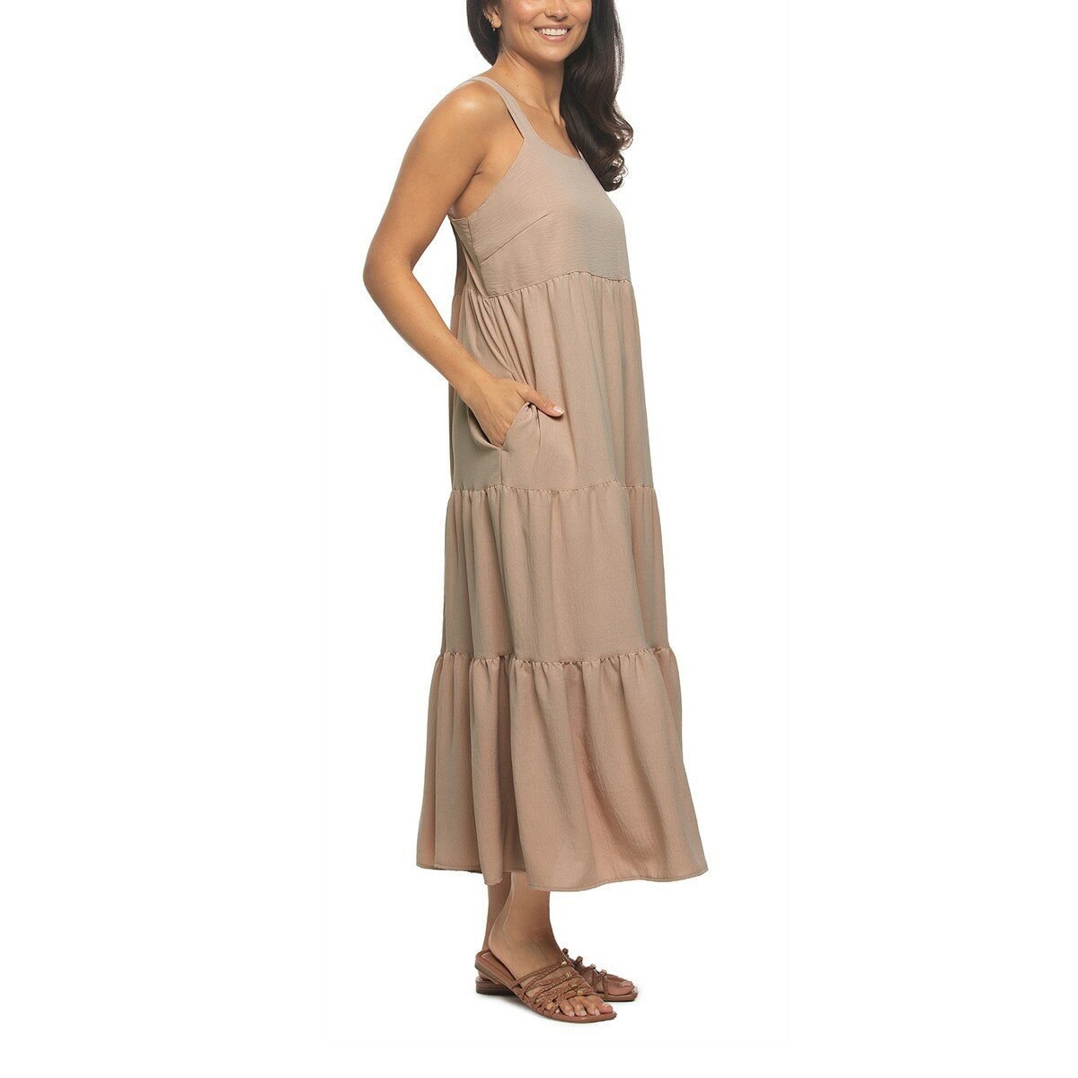 Jezebel 女無袖連身洋裝 粉