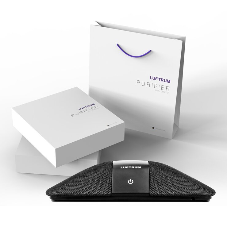 瑞際 可攜式車用空氣清淨機 C401A 全配組額外附加一個濾網 銀河黑