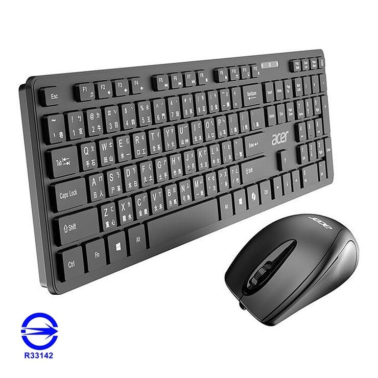 Acer 無線靜⾳鍵盤滑⿏組 AAK41A