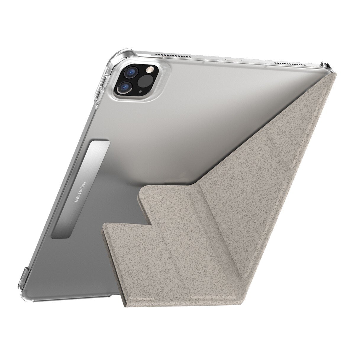 MAGEASY Facet 全方位支架透明背蓋保護套 iPad Pro 11吋 2022 M2 - 2018 & iPad Air 10.9吋 2022-20 星光灰