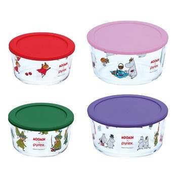Pyrex X Moomin 玻璃保鮮盒 含蓋8件組