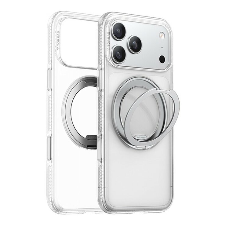 Torras Ostand R Fitness 磁吸360度旋轉支架防摔手機殼 iPhone 17 Pro Max + Insta II Master 高清滿版螢幕鋼化玻璃保護貼