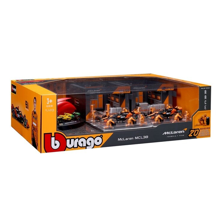Bburago 1:43 賽車維修中心 Mclaren / 3歲以上