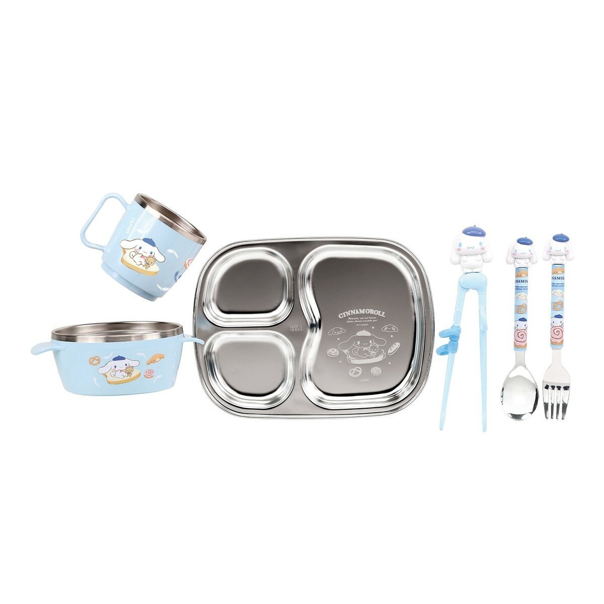 Bộ đồ ăn cho trẻ em Lilfant Sanrio 6 món - Chú chó tai to