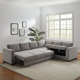 Thomasville L型布面沙發床 淺灰色