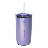 ThermoFlask 不鏽鋼保冷保溫馬克杯 含吸管 474毫升 X 2件組 紫+綠 ThermoFlask 不鏽鋼保冷保溫馬克杯 含吸管 474毫升 X 2件組 紫+綠
