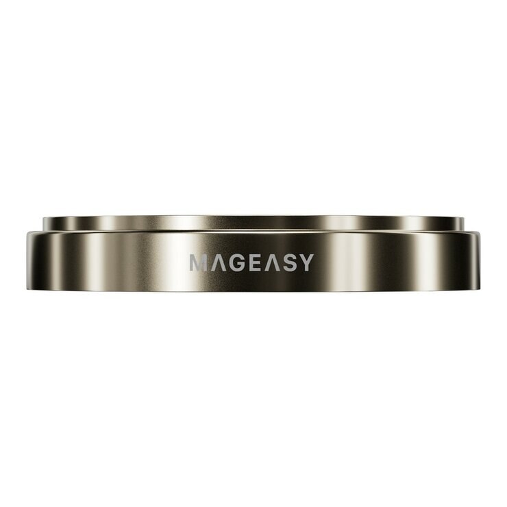MAGEASY Bright M 不發黃軍規磁吸透明殼 iPhone Air (白磁圈) + 鏡頭保護貼Lenz(沙漠) + Vetro 9H 鋼化玻璃保護膜