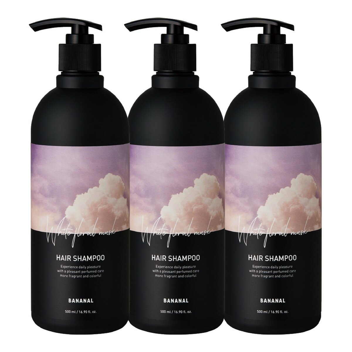 Bananal 胺基酸洗髮精 花樣白麝香 500毫升 X 3入