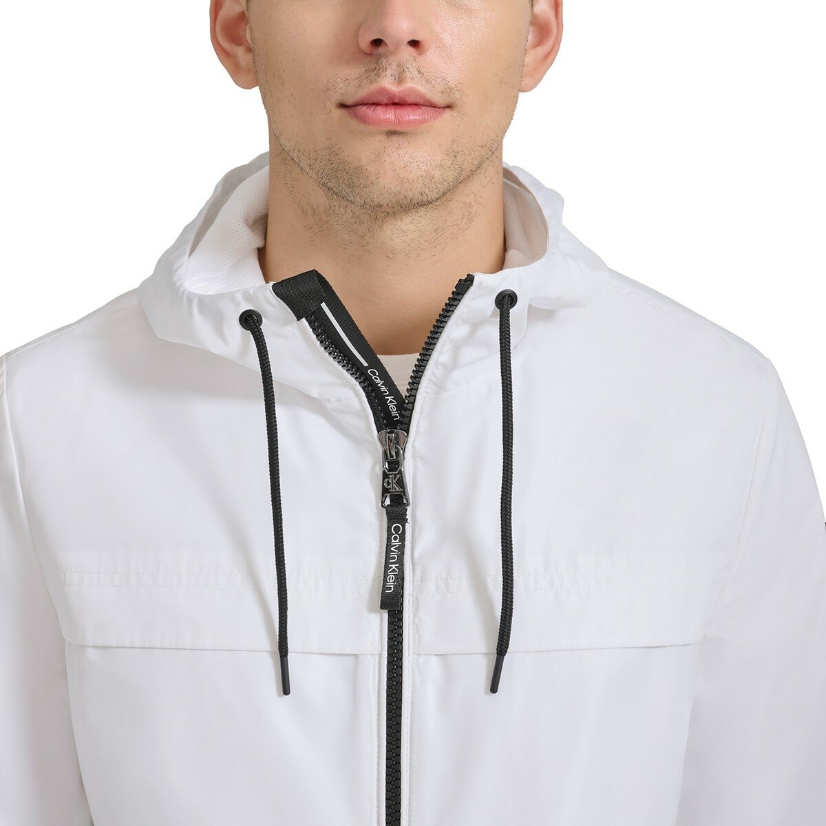 Calvin Klein 男防風防潑水外套 白