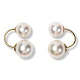 Tokyo Pearl 18K黃K金 6.5公釐 - 8.0公釐 Akoya 珍珠耳環