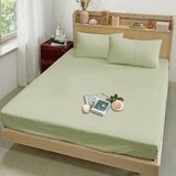 Caliphil 美國棉單人床包枕套三件組 107公分 X 190公分 森綠