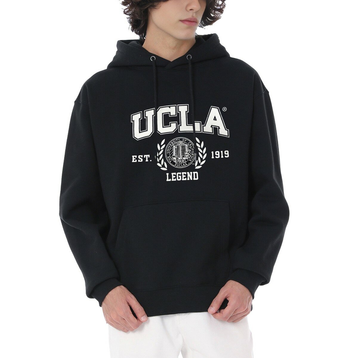 UCLA 男刷毛連帽上衣 黑